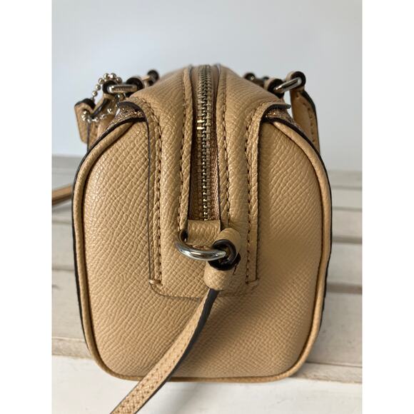 COACH F37747 MICRO GOLD MINI GLITTER BENNETT SATCHEL. STARS - Picture 6 of 16